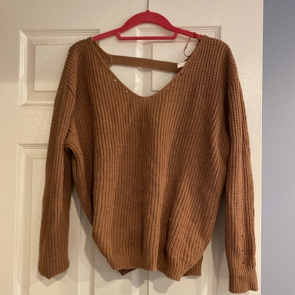 Love By Design Sweaters - Love ByDesign Open Back Sweater